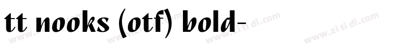 tt nooks (otf) bold字体转换